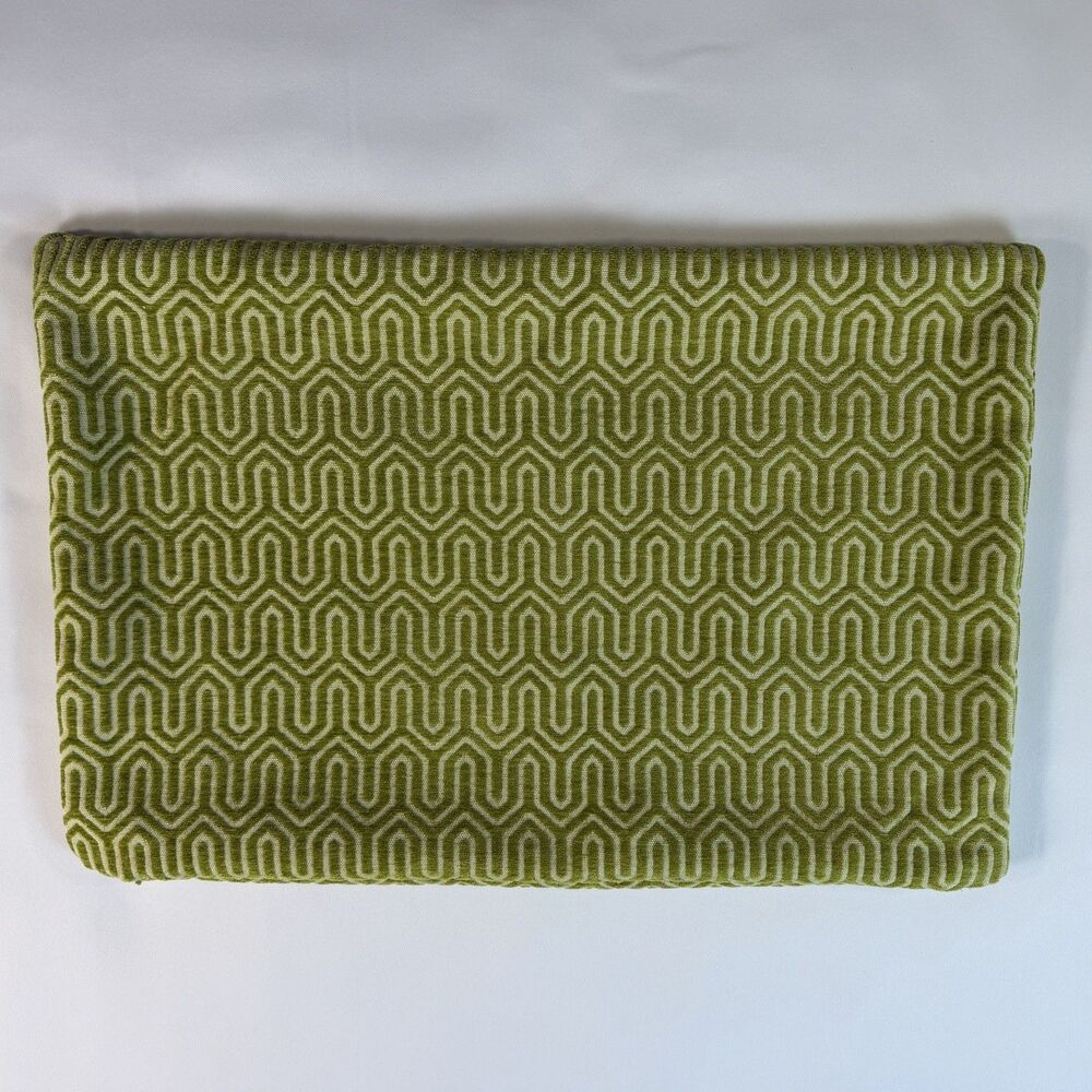 World Market Geometric Green Throw Pillow Case 14x20 Rectangle Boho Style